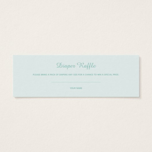 Cute Mom & Baby Fox Boy Baby Shower Diaper Raffle (Back)