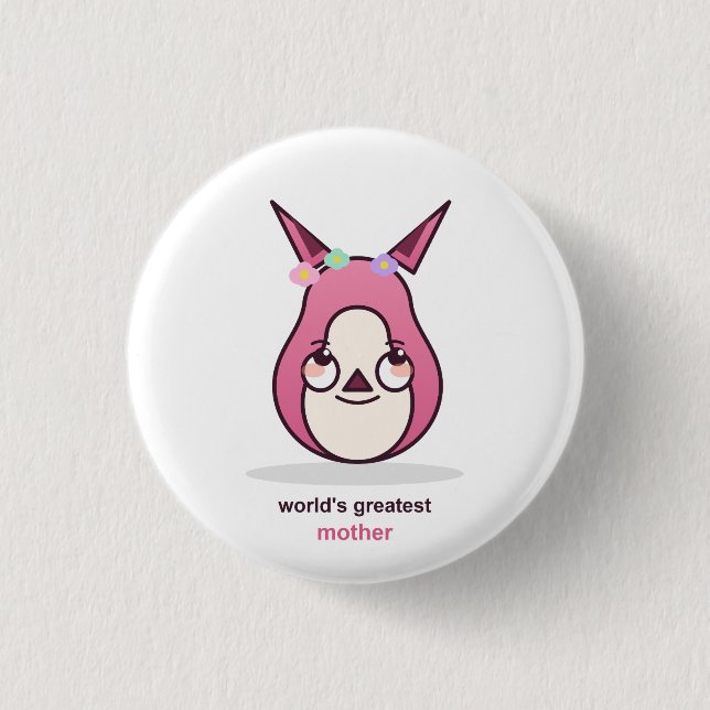 Cute Mom Birthday Present Button (Front)