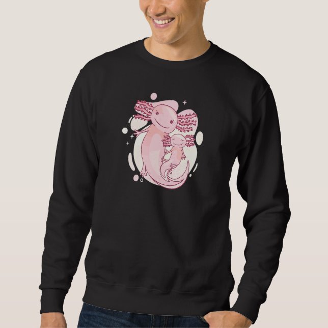 Cute Mom & Daughter Axolotl  Kids Girl Women Salam Sweatshirt (Front)