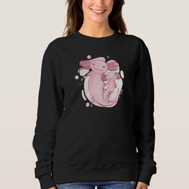 Cute Mom & Daughter Axolotl  Kids Girl Women Salam Sweatshirt (Front)