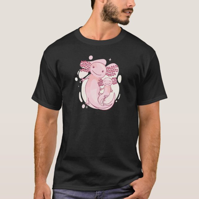 Cute Mom & Daughter Axolotl  Kids Girl Women Salam T-Shirt (Front)