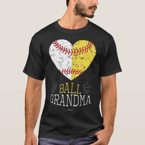 Cute Mom Funny Baseball Ball Grandma Softball Gift T_Shirt