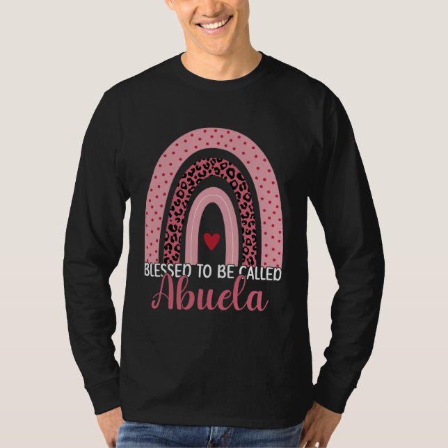 Cute Mom Grandma Blessed To Be Called Abuela Leopa T-Shirt (Front)