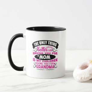 Cute Mom Grandma word art Mug