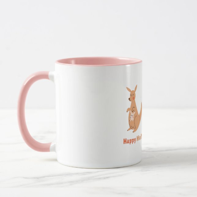 cute mom Happy Kangaroo Mug (Left)
