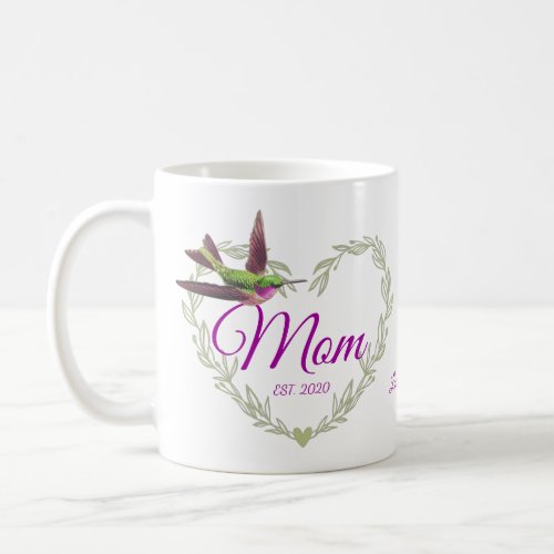 Cute Mom Heart Hummingbird  Coffee Mug