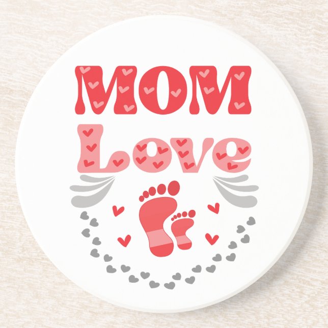 Cute Mom Love Coaster (Front)