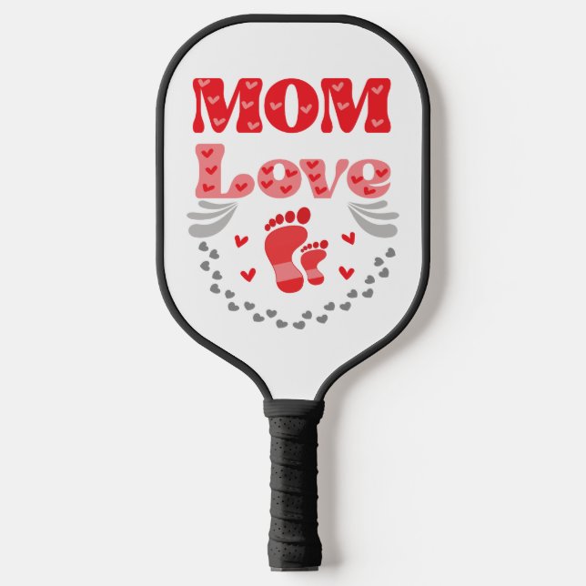 Cute Mom Love Pickleball Paddle (Front)