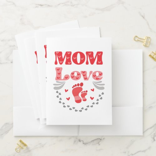 Cute Mom Love Pocket Folder