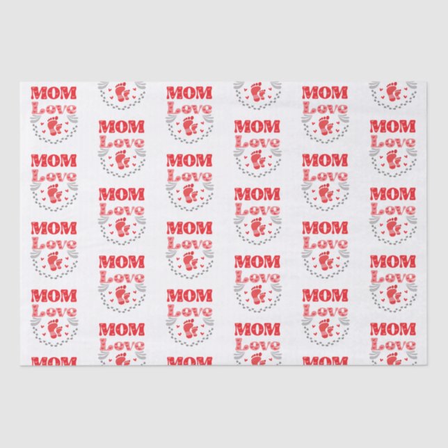 Cute Mom Love Tissue Paper (Front)