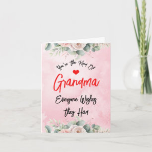 Cute Mom Mother's Day For Lovely Grandma Custom Card