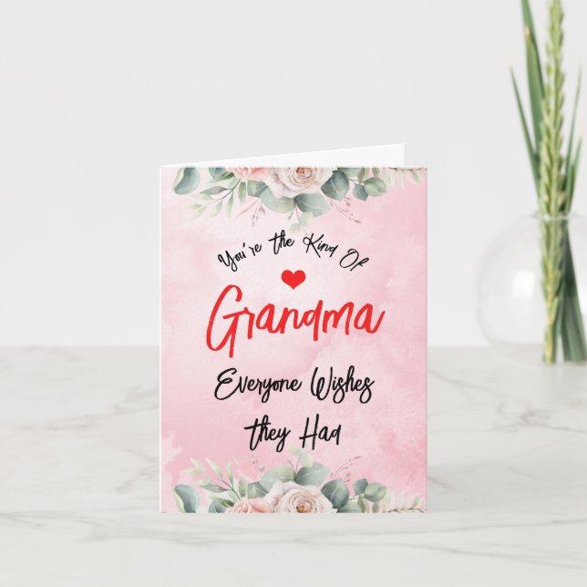 Cute Mom Mother's Day For Lovely Grandma Custom Thank You Card (Front)