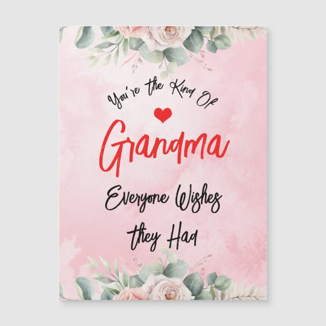 Cute Mom Mother's Day Lovely Grandma Custom Card (Front)