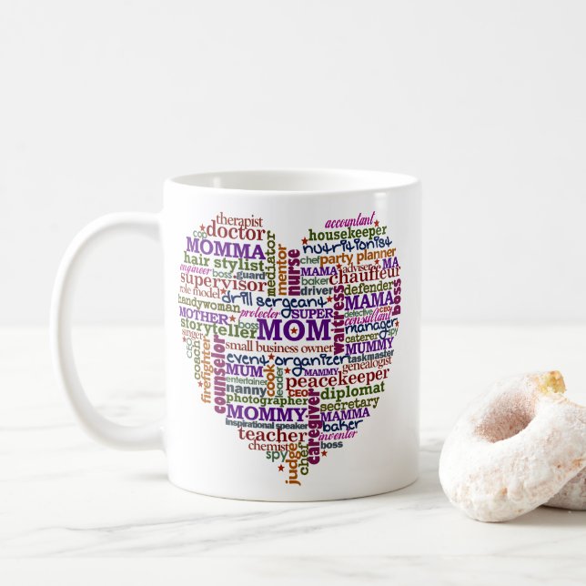 Mom with Heart Coffee Mug
