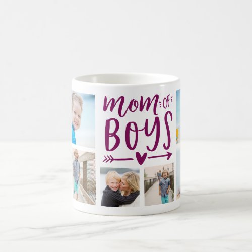 Cute Mom of Boys Photo Collage Coffee Mug