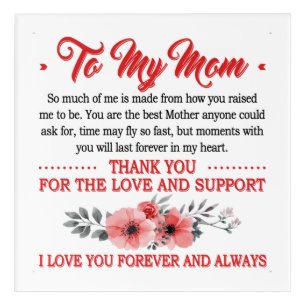 Cute Mom poem love you  Acrylic Print