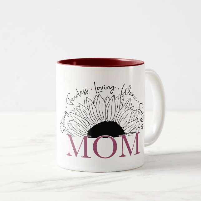 Cute Mom Qualities Mug for Mother's Day (Front Right)