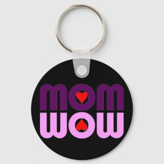 Cute Mom reflection with hearts Keychain