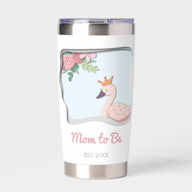 Cute Mom to Be Swan  Insulated Tumbler (Front)