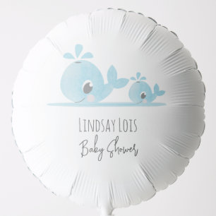 Cute Mom Whale Baby Whale Baby Shower Balloon