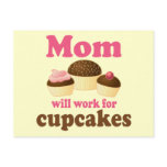 Cute Mom Will Work For Cupcakes Postcard