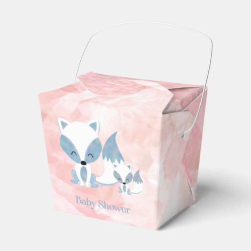 Cute Momma Fox and Baby Fox Baby Shower Favor Boxes