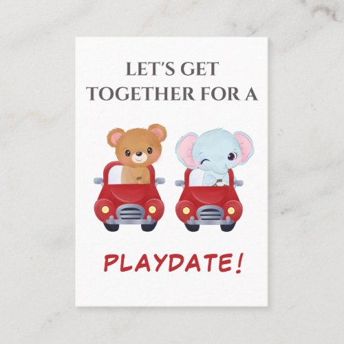Cute Mommy Calling Card For Child Playdate