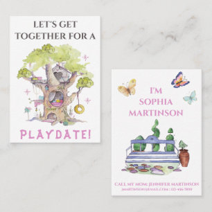 Cute Mommy Calling Card For Girl Daughter Playdate
