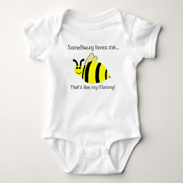 Cute Mommy Loves Me Bumble Bee Infant Shirt (Front)