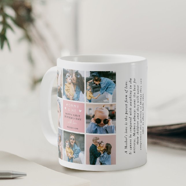 Cute 'Mommy & Me' Photo Collage 1st Mother's Day Coffee Mug (Creator Uploaded)