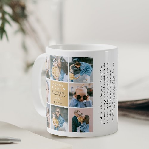 Cute Mommy  Me Photo Collage 1st Mothers Day Coffee Mug