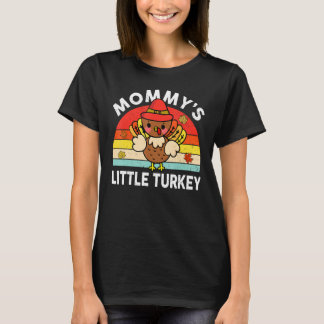Cute Mommy s Little Turkey  Girl Toddler Thanksgiv T-Shirt