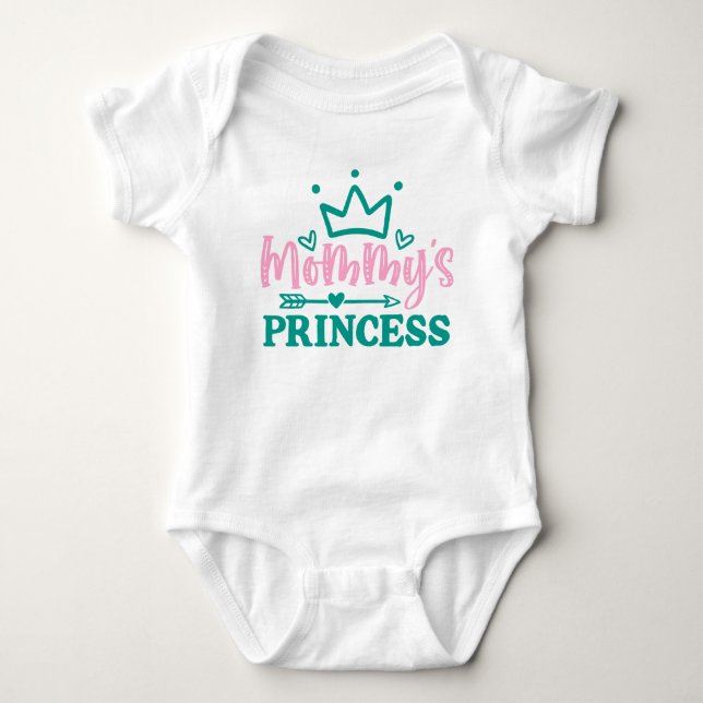 Cute Mommy’s Princess  Baby Bodysuit (Front)