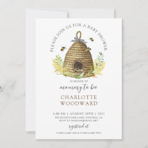 Cute Mommy To Bee Baby Shower Invitation