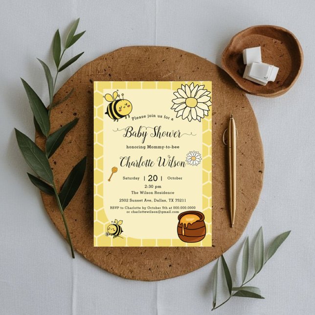 Cute Mommy To Bee Baby Shower Invitation (Creator Uploaded)
