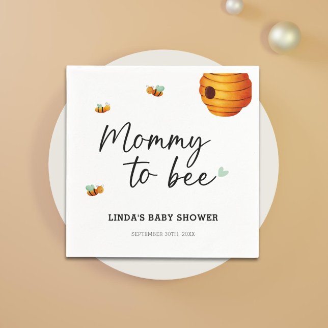 Cute Mommy To Bee Baby Shower Napkins (Creator Uploaded)