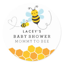 Cute Mommy To Bee Baby Shower Sticker