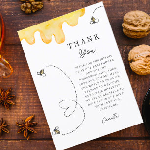 Cute Mommy-to-Bee Baby Shower Thank You 