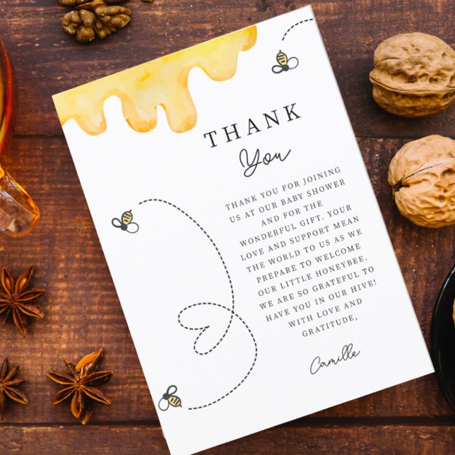 Cute Mommy-to-Bee Baby Shower Thank You  Card (Creator Uploaded)