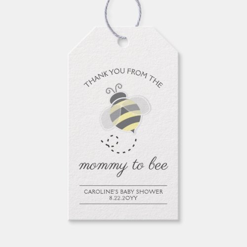 Cute Mommy to Bee Honey Baby Shower Favor Gift Tag