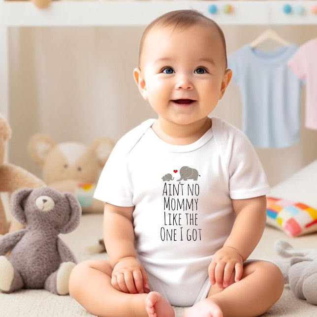 Cute Mommy's Baby Elephants Bodysuit (Cute Mommy's Baby Elephants Bodysuit)