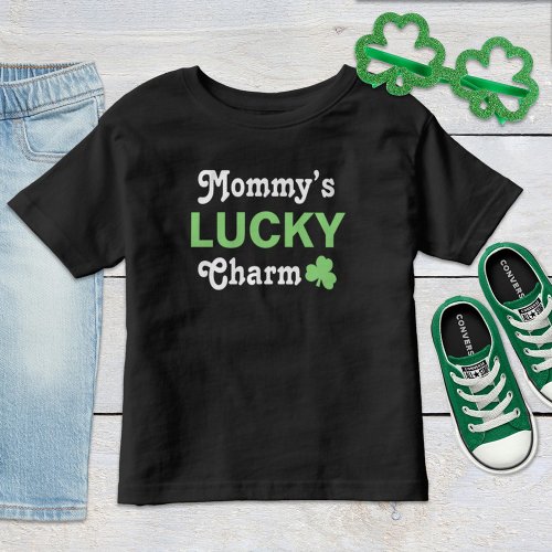 Cute Mommys Lucky Charm Green St Patricks Day Toddler T_shirt
