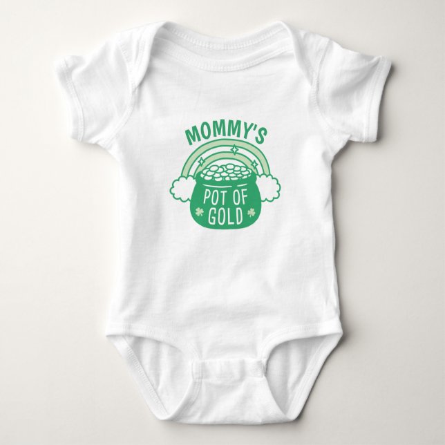 Cute Mommy's Pot Of Gold baby bodysuit (Front)