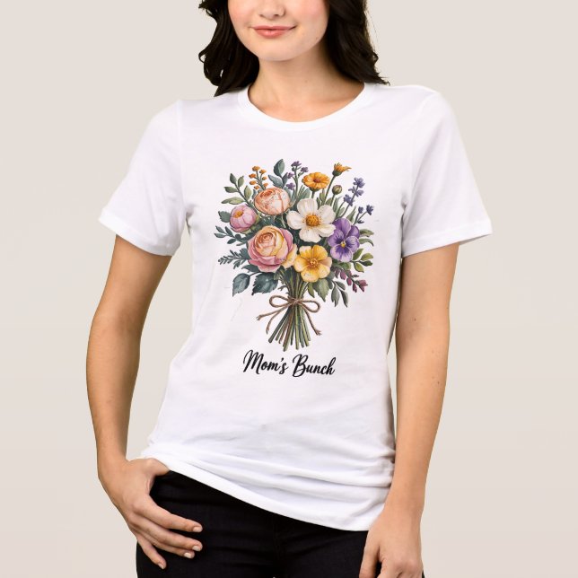 Cute Mom's Bunch Tri-Blend Shirt (Front)
