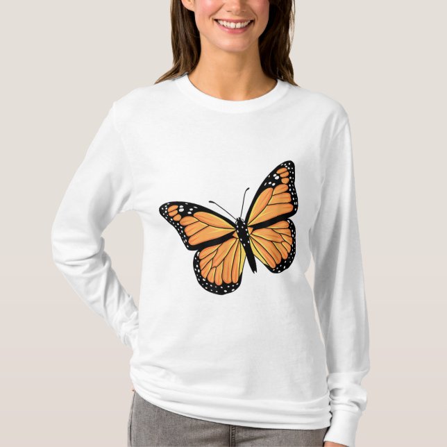 Cute Monarch Butterfly Art Men Women Garden Butter T-Shirt (Front)