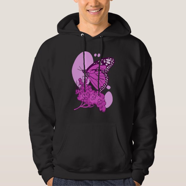 Cute Monarch Butterfly for Women Hoodie (Front)