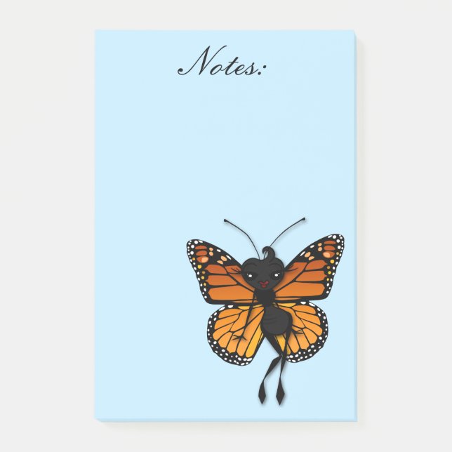 CUTE MONARCH BUTTERFLY GRAPHIC NOTEPAD (Front)