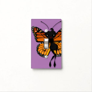 CUTE MONARCH BUTTERFLY LADY LIGHT SWITCH COVER