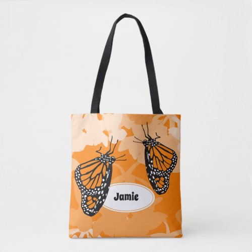 Cute Monarch Butterfly Pair On Swan Plant  Tote Bag