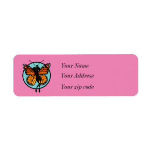 CUTE MONARCH BUTTERFLY RETURN ADDRESS LABELS